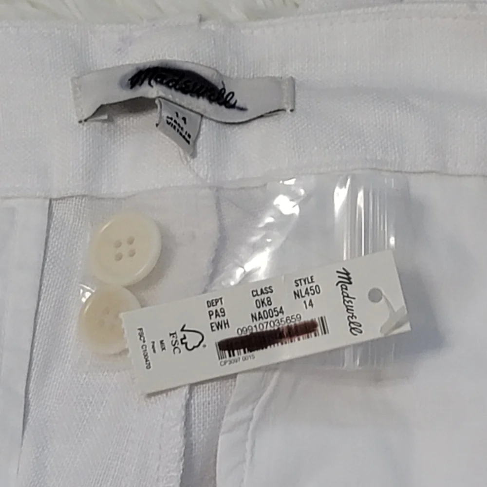 NWT Madewell The Harlow Wide-Leg Pant, Size 14 White NL450 - Picture 5 of 8